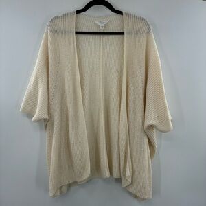 3For$20 Time & Tru Cream Open-Front Knit Sweater size: Large
